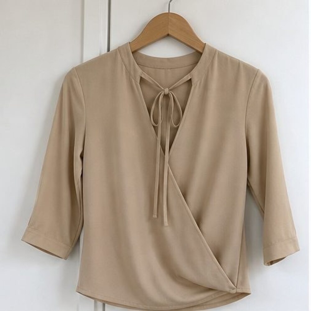 Sand Pleated Blouse